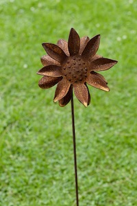 Rustic Iron Sculpture - Sunflower 125cm tall