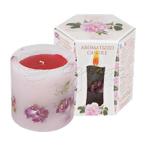 Candle with Rose Oil & Rose Blossoms 200gr.