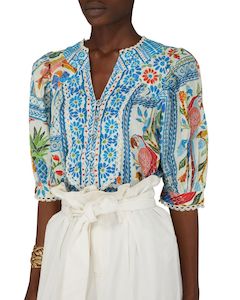 FARM RIO Tropical Blouse SzL