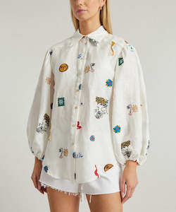 Second hand clothing: ALEMAIS Soleil Linen Shirt Sz12