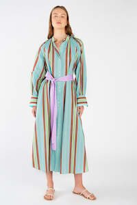 OROTON Siesta Stripe Shirt Dress - Sz10