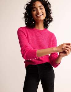 Second hand clothing: BODEN Fluffy Jumper - Vibrant Pink SzL