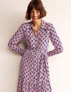 Second hand clothing: BODEN Midi Shirt Dress Poppy Red - Sz12