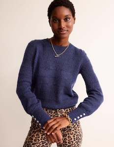 Second hand clothing: BODEN Fluffy Textured Jumper - Navy