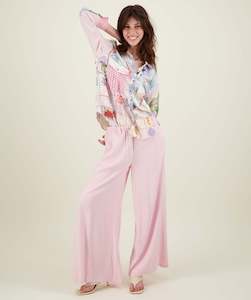 Second hand clothing: ME369 Ariel Linen Wide Leg Pants - Pink SzL