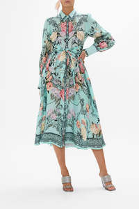 CAMILLA Shirt Dress - Petal Promise SzM