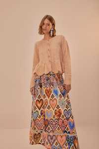 Second hand clothing: FARM RIO Ikat Midi Skirt Sz SzL