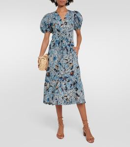 ULLA JOHNSON Thelma Dress - Morning Glory Sz6 NZ10