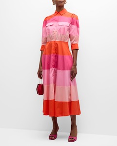 Second hand clothing: ESSENTIEL ANTWERP  Faleigh Colorblock Midi Dress US4 NZ8