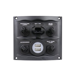 BEP 5-Way Switch Panel with Dual USB