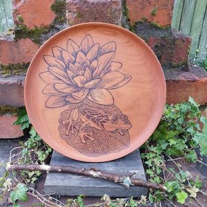 Frog and Lotus Platter