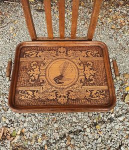 Large Oak Vintage Tray