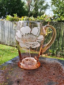 Peony Glass Jug