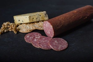 GARLIC BEEF SALAMI The Butchers Block and Smokehouse Wanaka