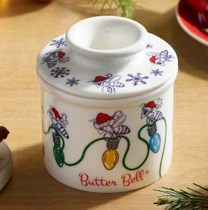 The Christmas Honey Bee Butter Bell® Crock