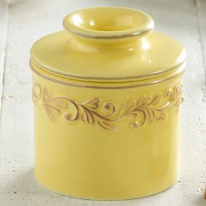 Homewares: Goldenrod Antique Butter Bell Crock