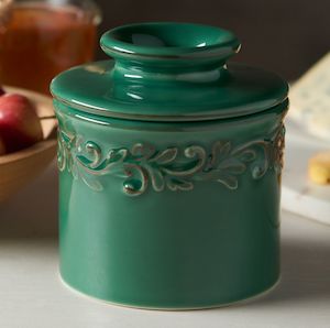 Emerald Green Antique Butter Bell Crock