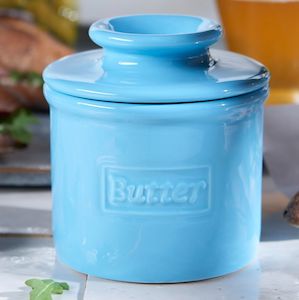 Sky Blue Cafe Retro Butter Bell Crock