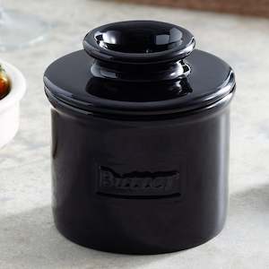 Homewares: Midnight Black Cafe Retro Butter Bell Crock