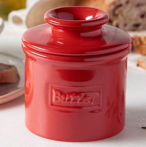 Maraschino Red Cafe Retro Butter Bell Crock