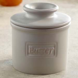 Matte Stone Cafe Butter Bell Crock