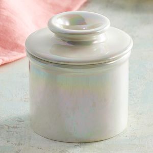 Retro Glossy Opal Butter Bell Crock