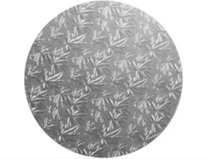 8" (20cm) Round Masonite Cake Board Silver