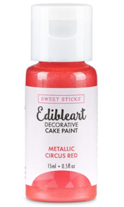 Edible Metallic Paint Circus Red 15ml