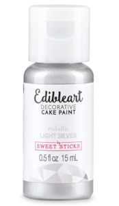 Edible Metallic Paint Light Silver 15ml