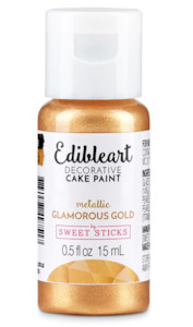 Edible Metallic Paint Glamorous Gold 15ml