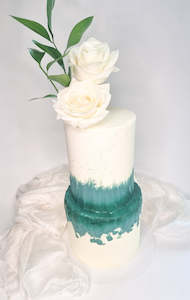 Catering: Elegant Flower Cake - 2 Tier