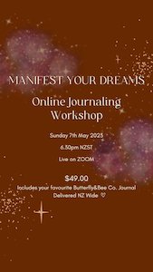 Stationery, paper, printing: Manifest Your Dreams - Live Journaling Workshop ✨