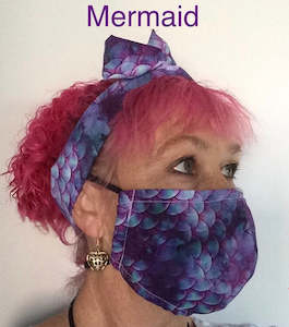 Wet Bags Reusable Wipes Changing Mats Silicon Bibs: Mask with Matching Wired Headband