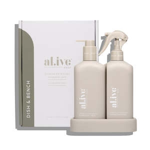 Al.ive Lemon & Pomegranate Bench Spray and Dishwash Kitchen Duo