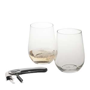 Grocery wholesaling: Set of 2 Stemless Wine Glass Set