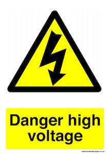 Home / ACM signs / Danger & Warning signs / Danger high voltage warning sign