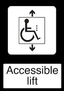 Home / ACM signs / Hygiene & Disability signs / Wheelchair accessible lift