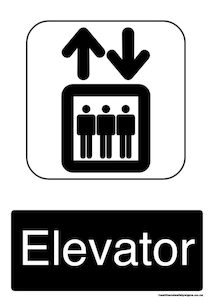 Home / ACM signs / Directional signs / Elevator