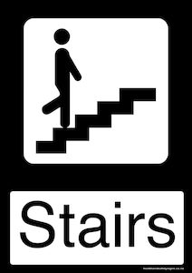 Home / ACM signs / Directional signs / Stairs black