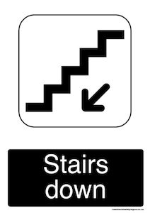 Home / ACM signs / Directional signs / Stairs down