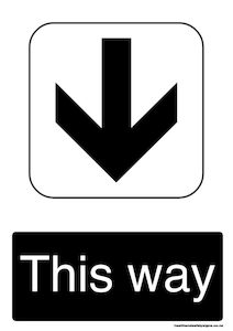 Home / ACM signs / Directional signs / This way down