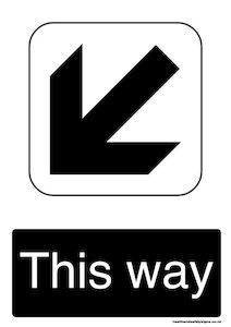 Home / ACM signs / Directional signs / This way down right black