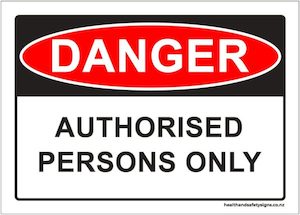 Home / ACM signs / Danger & Warning signs / Authorised Persons Only Danger Sign