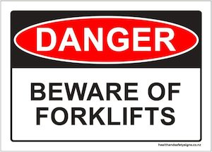 Home / ACM signs / Danger & Warning signs / Beware Of Forklifts Danger Sign