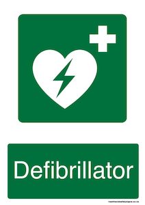 Workplace health and safety: Home / ACM signs / First aid signs / Defibrillator