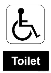 Home / ACM signs / Hygiene & Disability signs / Wheelchair accessible toilet