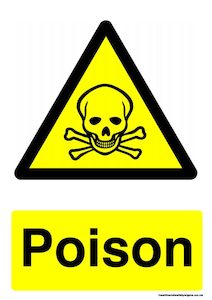 Home / ACM signs / Hazchem signs / Poison warning sign