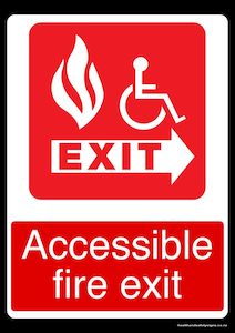 Home / ACM signs / Fire signs / Accessible fire exit