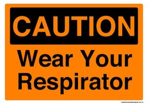 Home / ACM signs / Caution signs / Wear your respirator caution sign