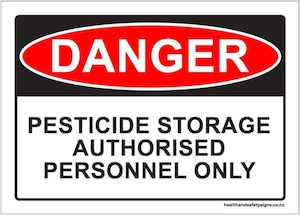 Home / ACM signs / Danger & Warning signs / Pesticide Storage Authorised Per…